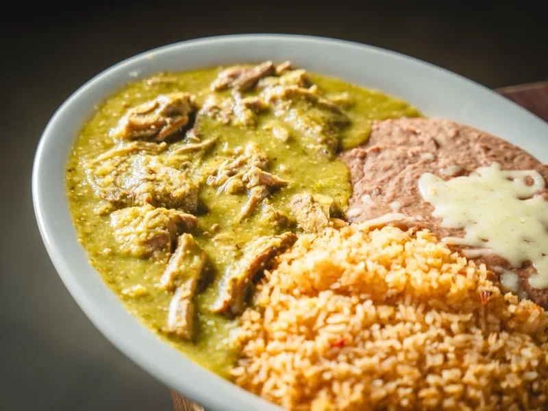 Chile verde at El Molcajete Manchester