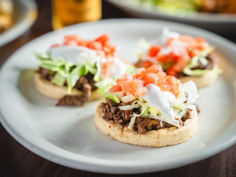 Sopes at El Molcajete Manchester