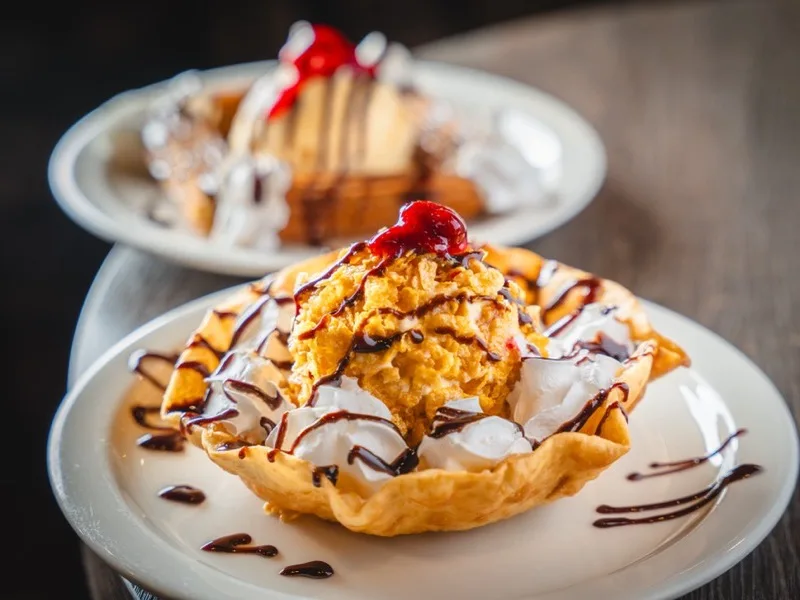 Fried ice cream at El Molcajete Manchester
